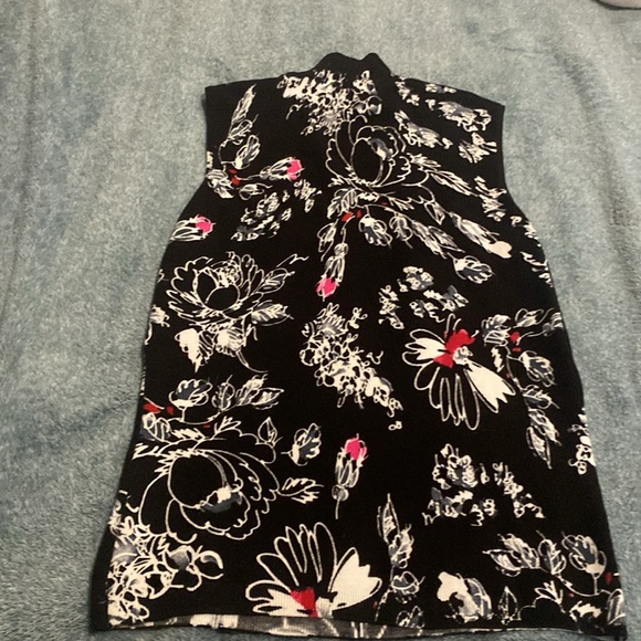 Vintage Cabo mock turtleneck knit beaded and sequins sleeveless top - Picture 4 of 5